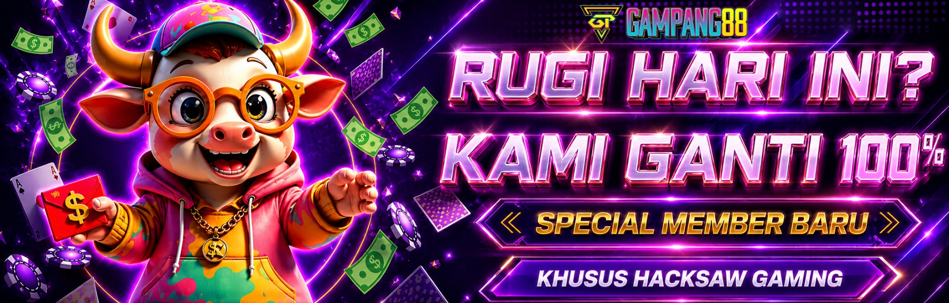 GARANSI KEKALAHAN 100% HACKSAW GAMING SPECIAL NEW MEMBER
