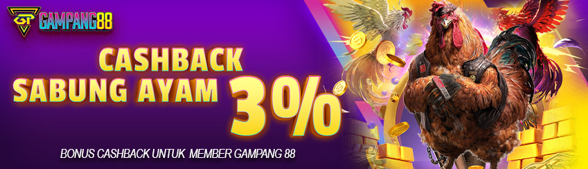 CASHBACK SABUNG AYAM 3%