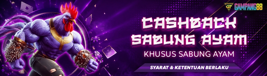 CASHBACK SABUNG AYAM 3%