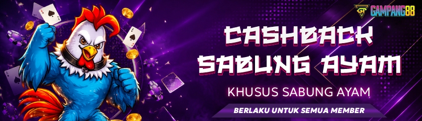 CASHBACK SABUNG AYAM 3%